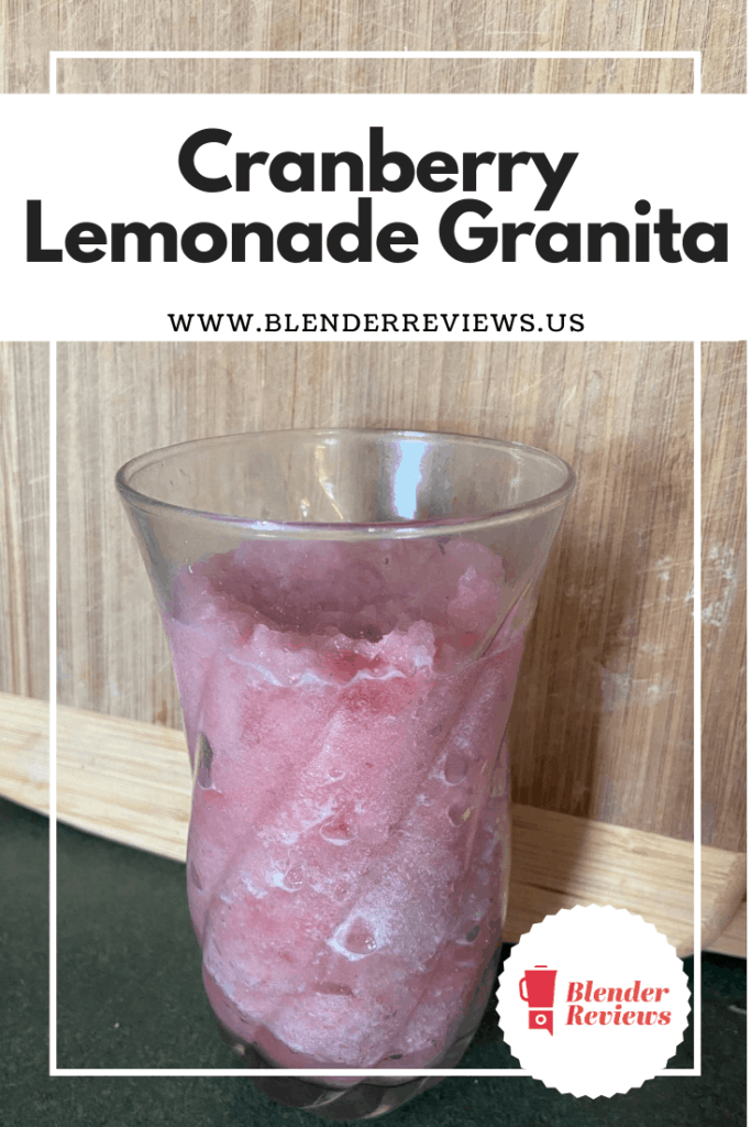cranberry lemonade granita